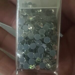 Clear Crystal Phone Decoration Kit - Gray Rhinestones